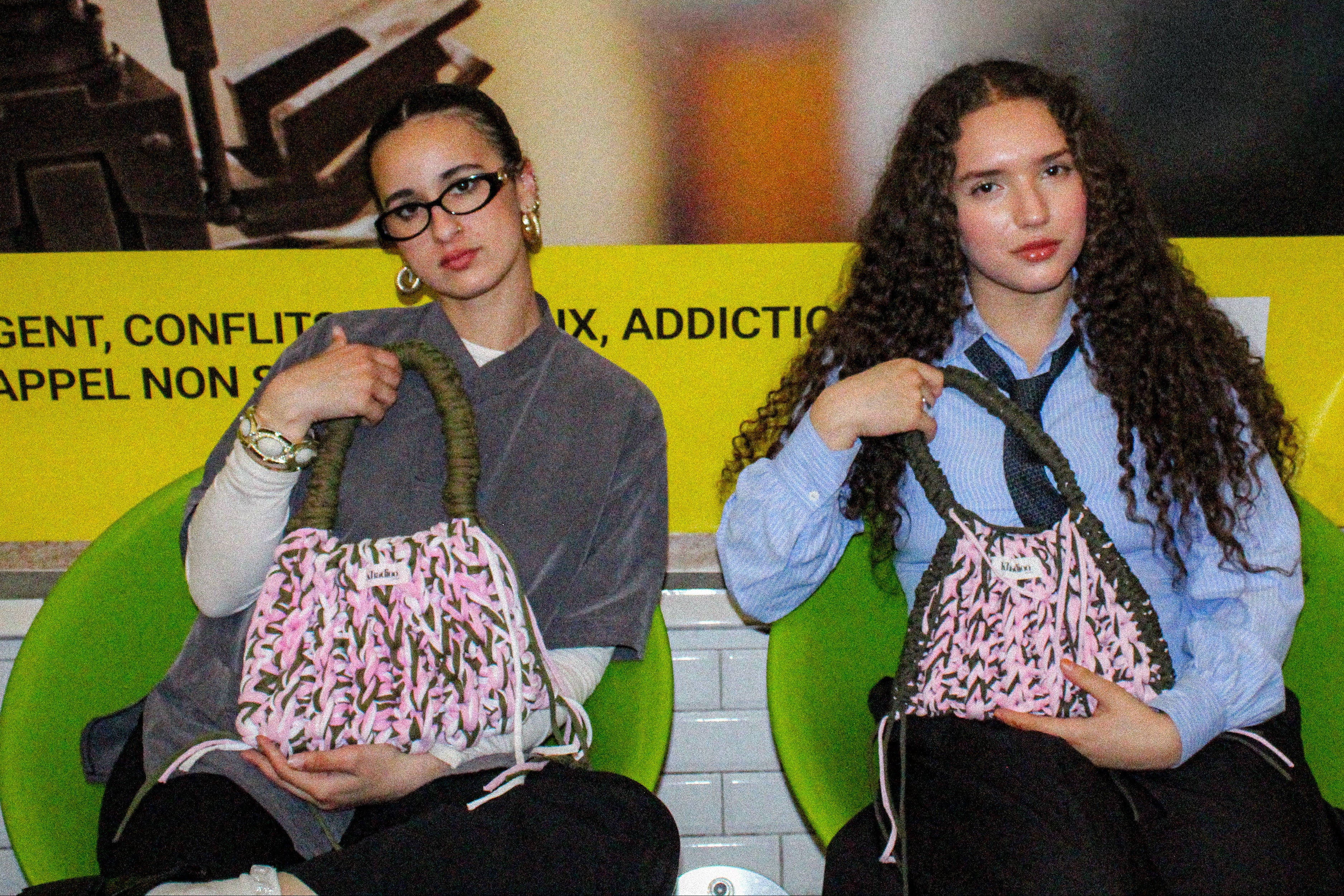 ISRA BAG — PINK & GREEN (LARGE) LIMITED EDITION